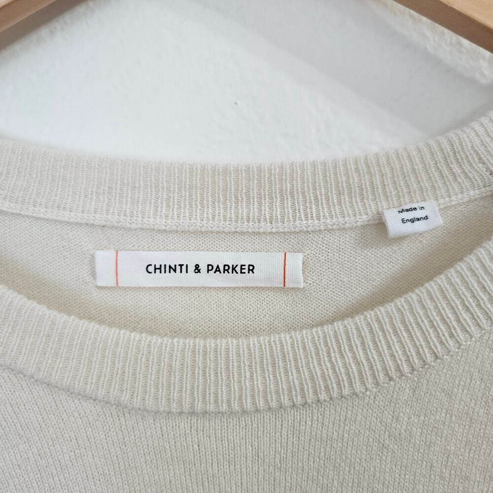 CHINTI & PARKER 'LOVE' Cashmere Sweater Cream Size L - Picture 9 of 11